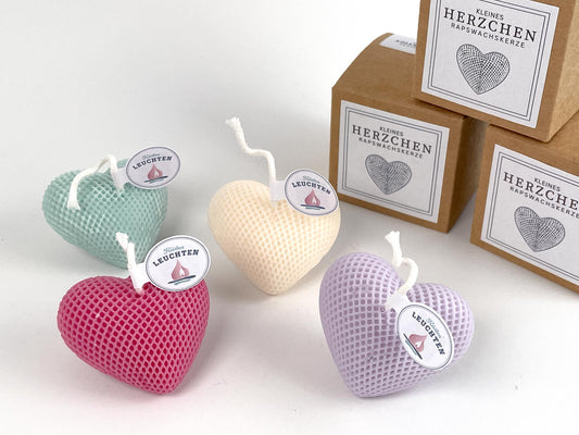 Herzchen-Kerze in Geschenkverpackung