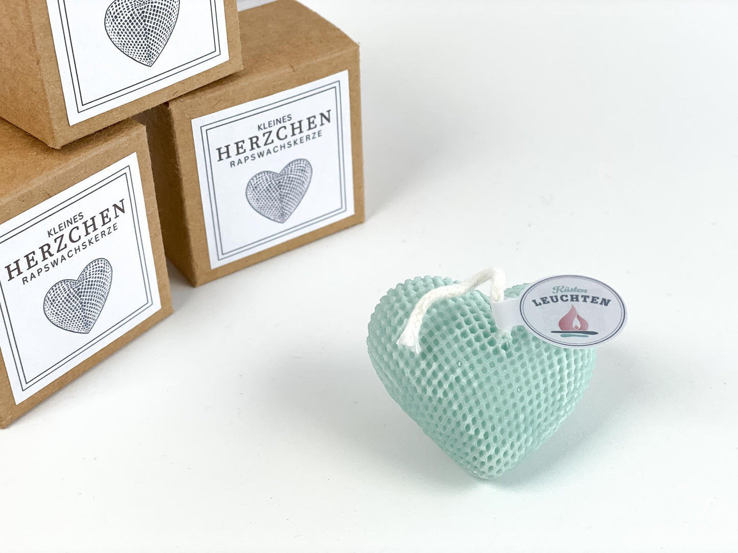 Herzchen-Kerze in Geschenkverpackung