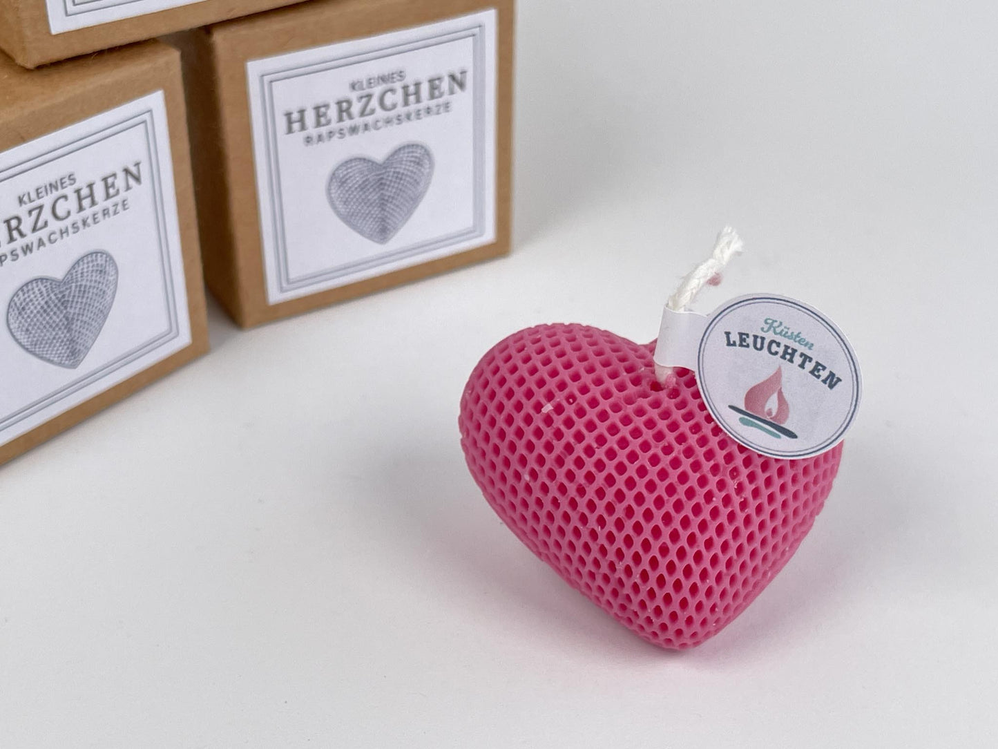 Herzchen-Kerze in Geschenkverpackung