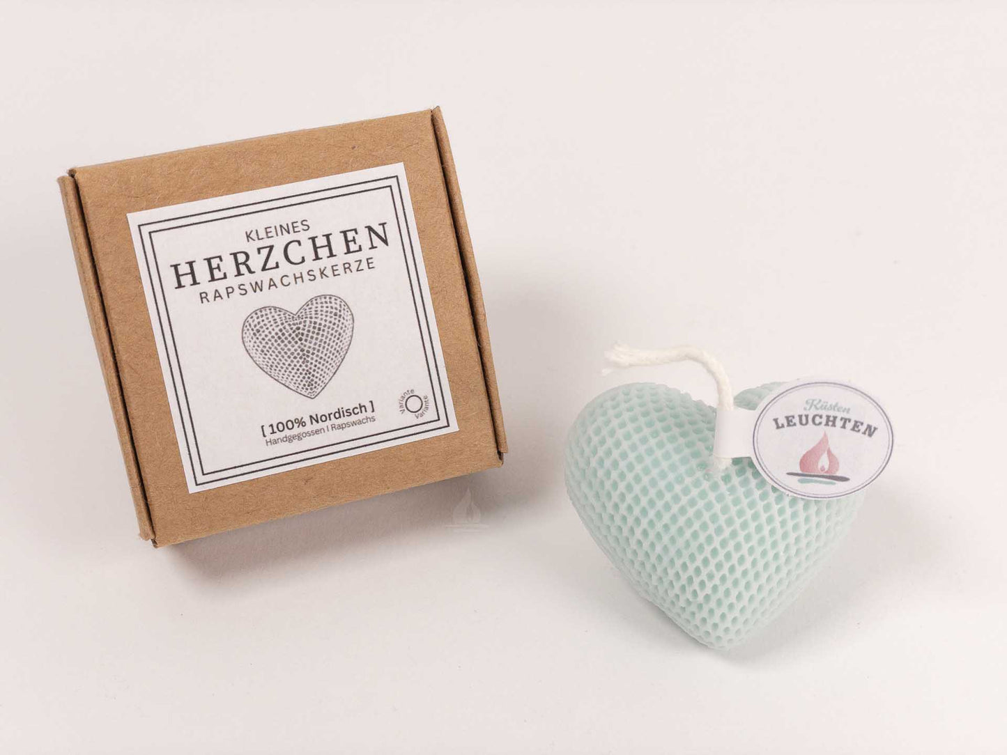 Herzchen-Kerze in Geschenkverpackung