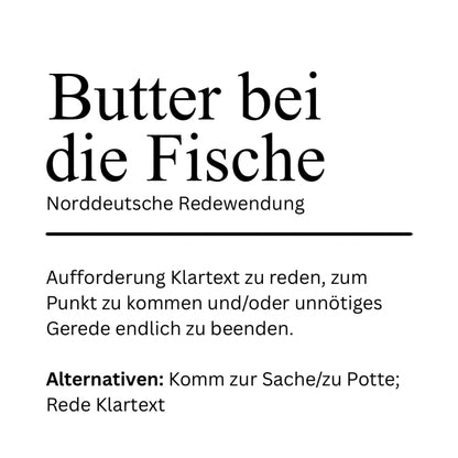 Kachel Butter bei die Fische