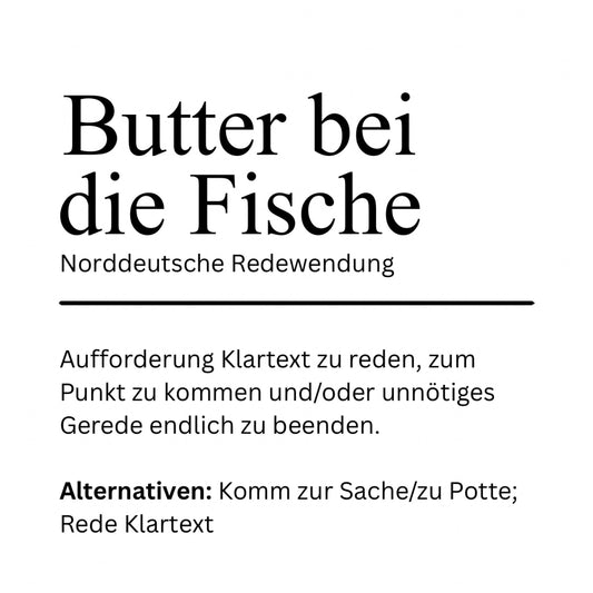 Kachel Butter bei die Fische