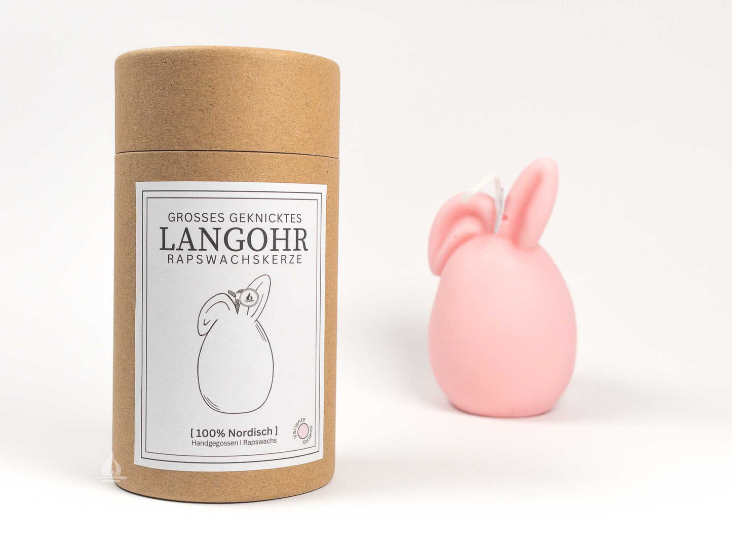 Hasenkerze mit Langohr oder Knickohr Rosa