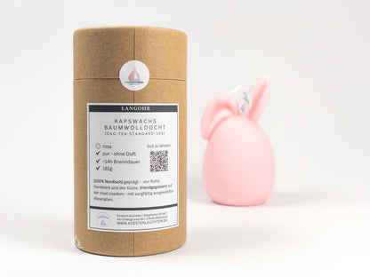 Hasenkerze mit Langohr oder Knickohr Rosa