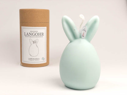 Hasenkerze mit Langohr oder Knickohr Eisblau
