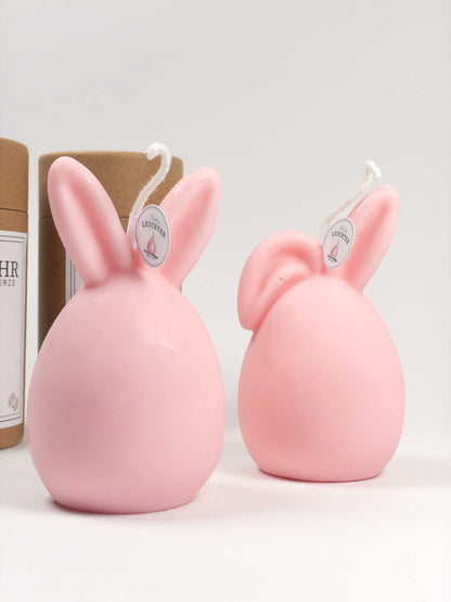 Hasenkerze mit Langohr oder Knickohr Rosa