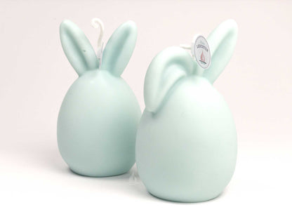 Hasenkerze mit Langohr oder Knickohr Eisblau