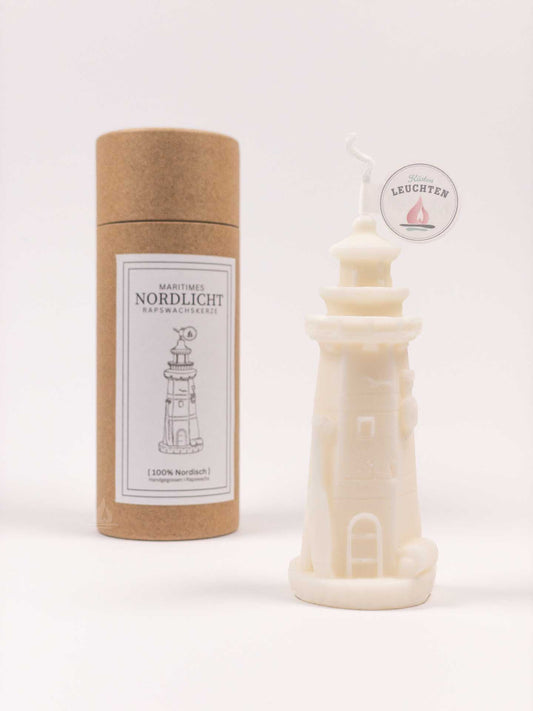 Nordlicht Leuchtturm-Kerze