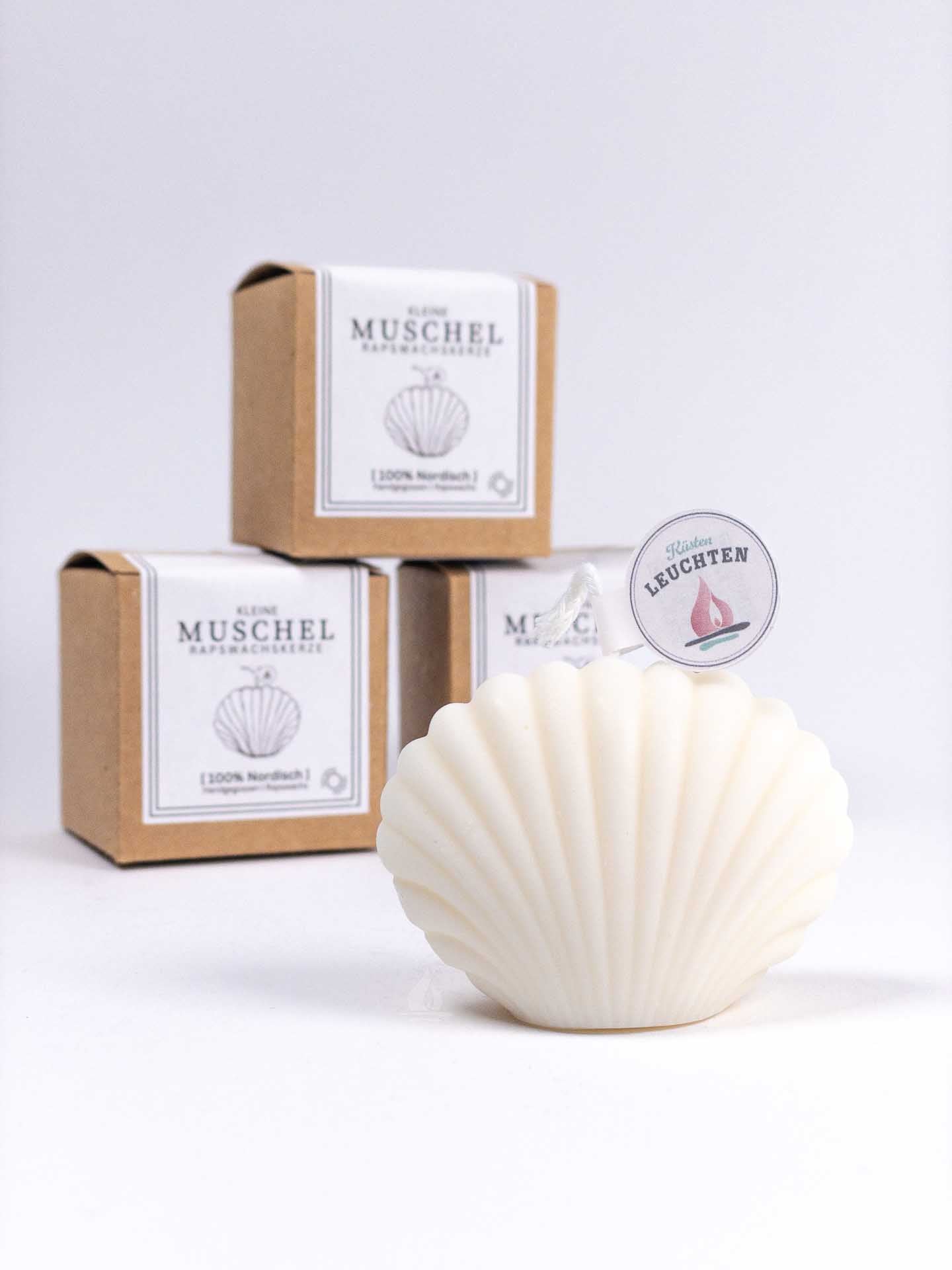 Muschelkerze klein