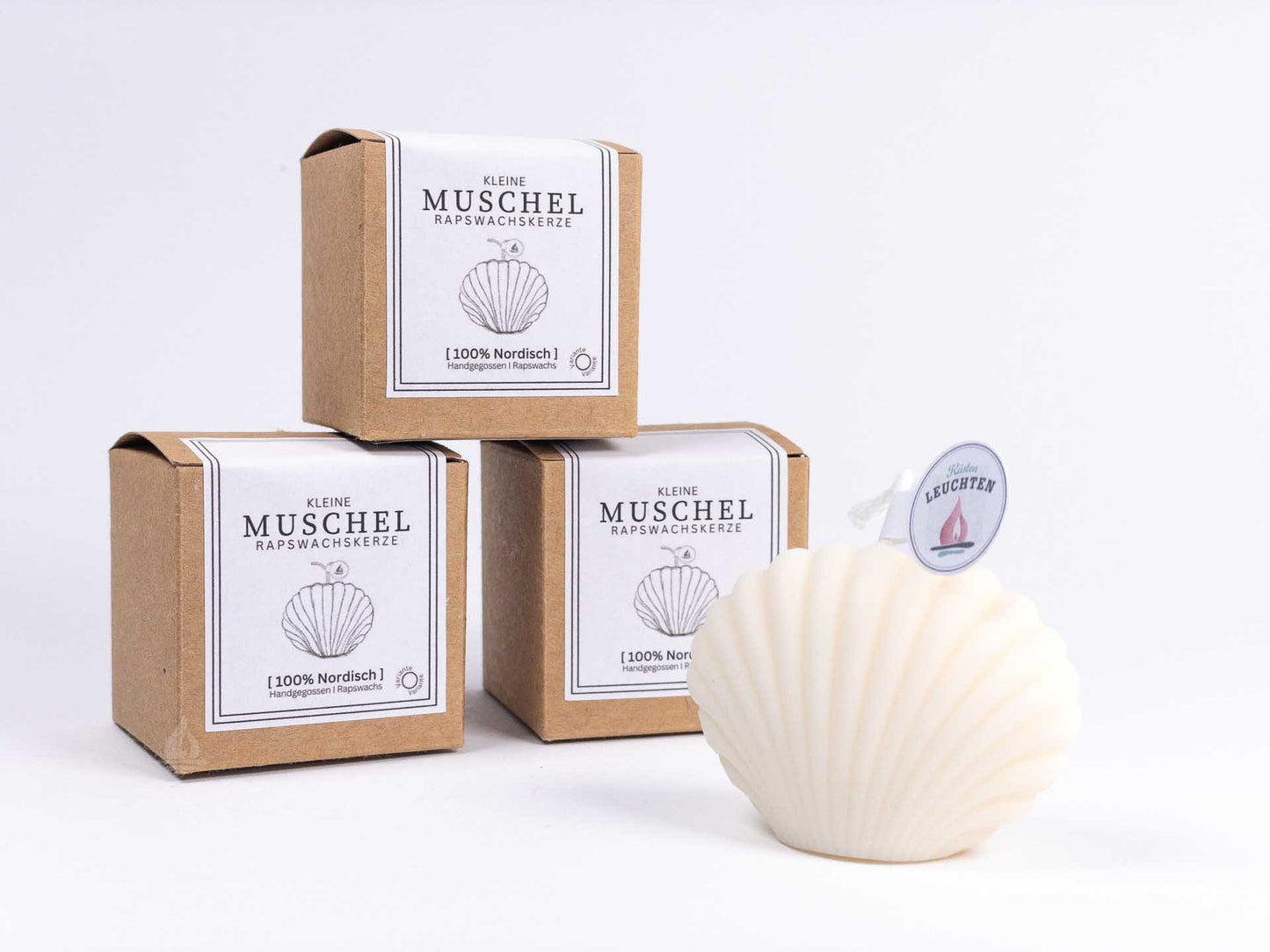 Muschelkerze klein