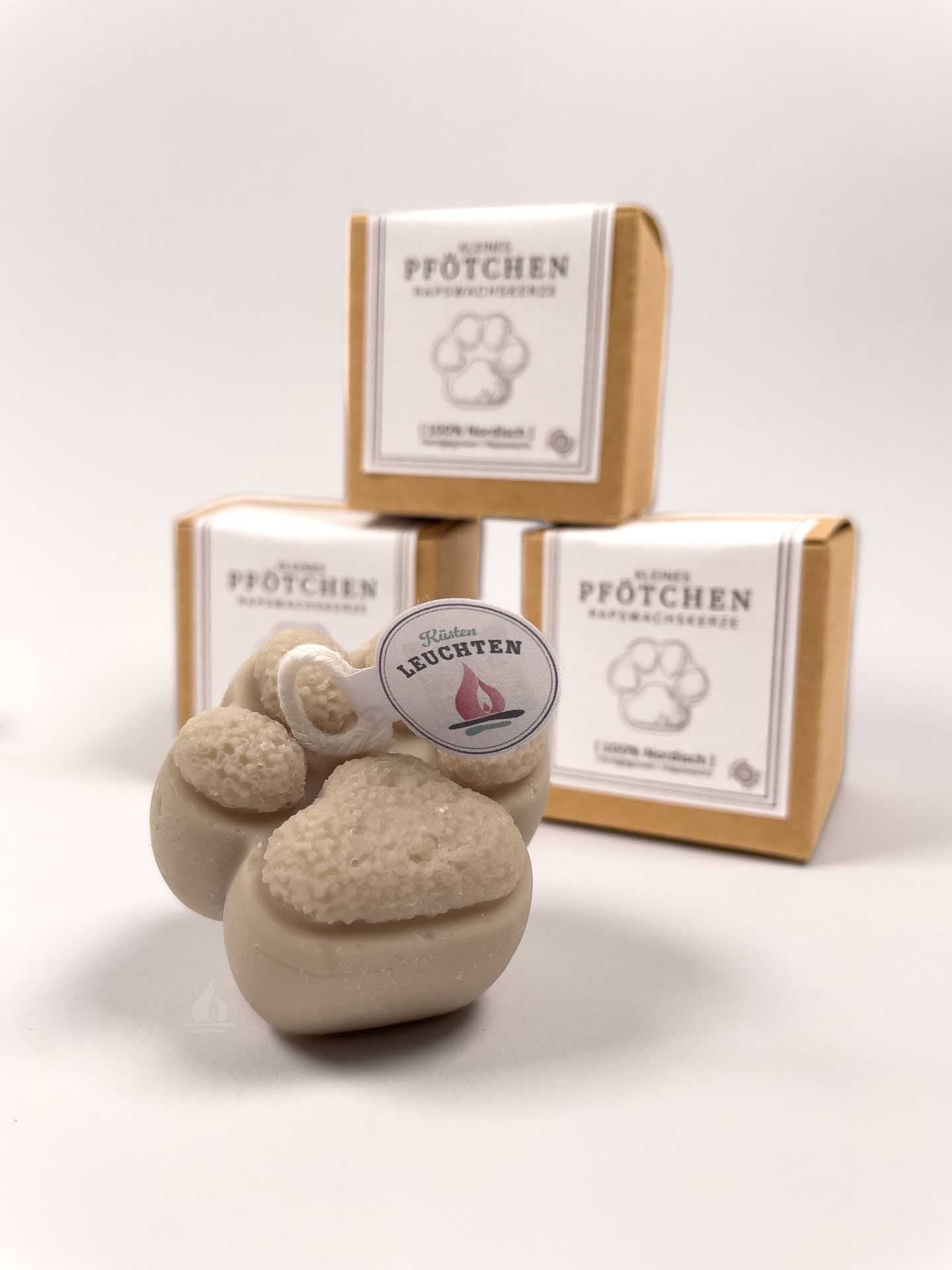 Pfötchen-Kerze
