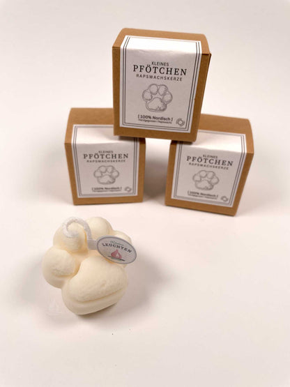 Pfötchen-Kerze